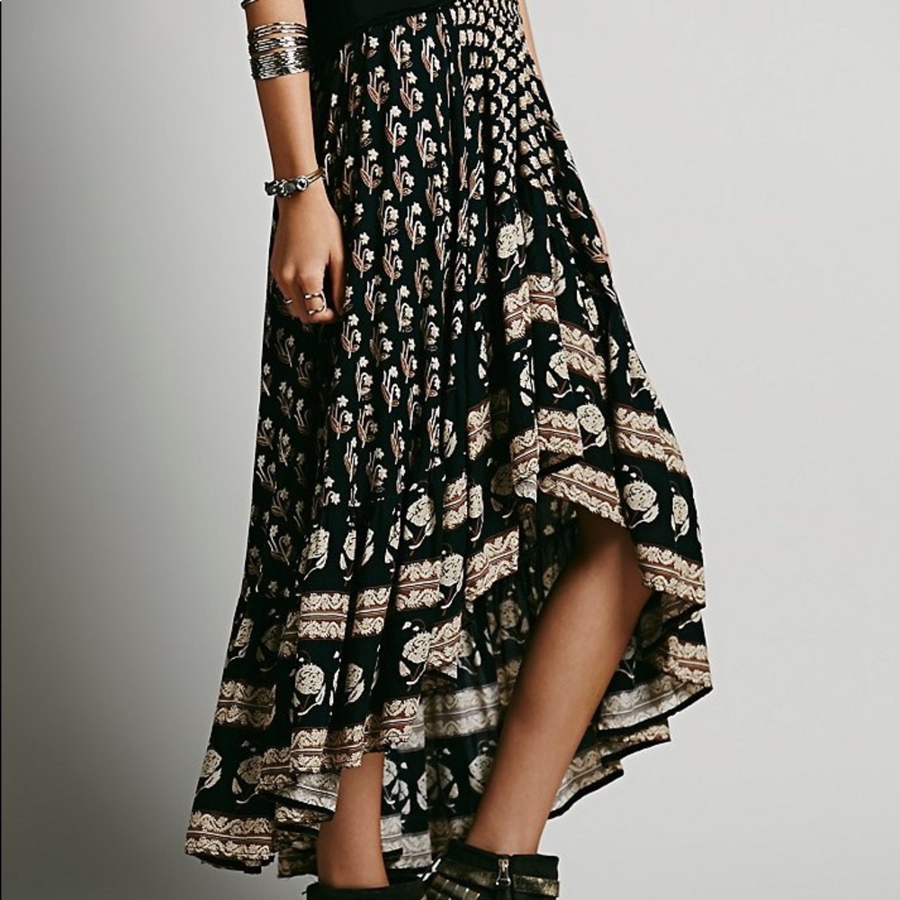Vintage SPELL Boho Royale Skirt Charcoal